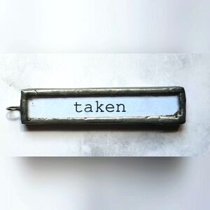 Silver Solder Pendant Necklace Charm Taken or Available Single Couples Dating